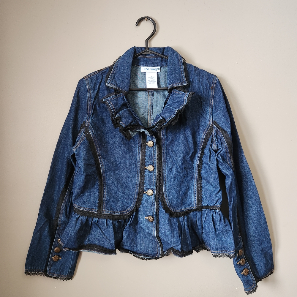 PARAGON Ruffled Blue Jean Jacket